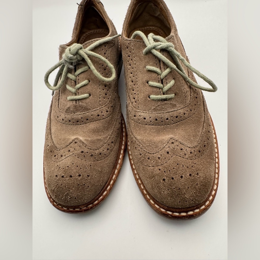 Fossil Women’s Leather Shoes Size  6 Flats Wing Tip Suede